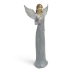 Aniołek ceramiczny srebrny z subtelnym brokatem (CAP-64-06183-25)