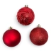 Bombki choinkowe plastikowe CZERWONE – zestaw 6 szt. (AR3-1176T06-RED)