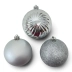 Bombki choinkowe plastikowe SREBRNE – zestaw 6 szt. (AR3-1176T06-SILVER)