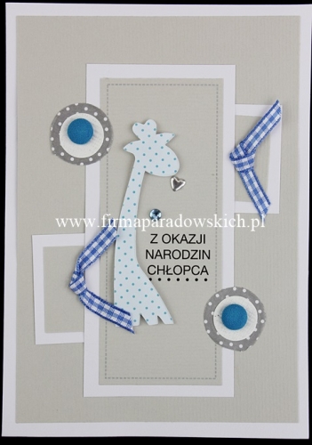 Urodziny chłopca- karnet okolicznościowy 1szt biały/niebieski (AGC1020001)