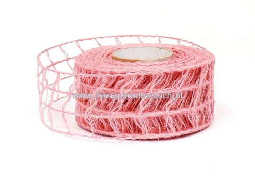wstążka jutowa kratka 60mm/6mb 1szt  jróż (02100133)