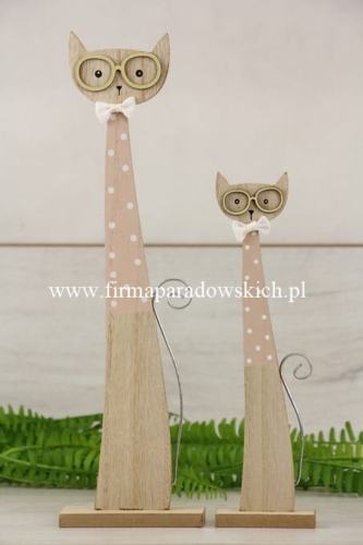 smukły kotek z mdf h35cm 1szt morela (HY-3603)