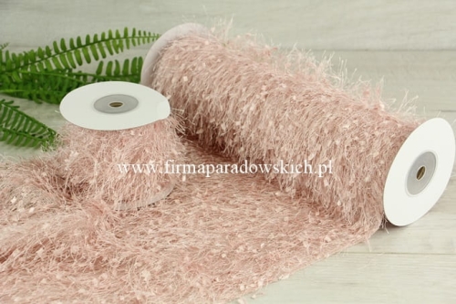 włochaty szal 28cm 1szt róż (LO0396)