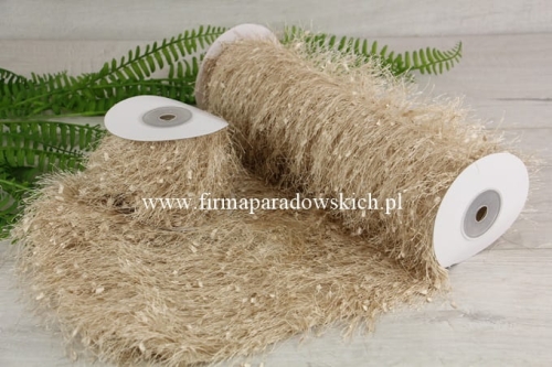 włochaty szal 28cm 1szt krem (LO0397)