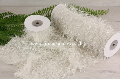 włochaty szal 8cm 1szt ecru (LO0390)