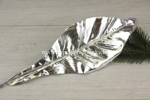 Bananowiec – liść błyszczący 1szt srebrny (VIP1514)
