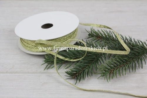 metalizowana gumka płaska 1szt złoty