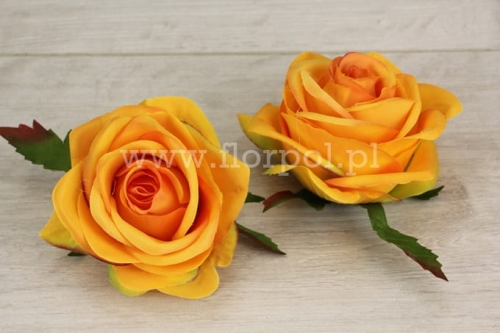 róża wyrobowa cieniowana 12szt #2539 pomarańcz (SUN385)