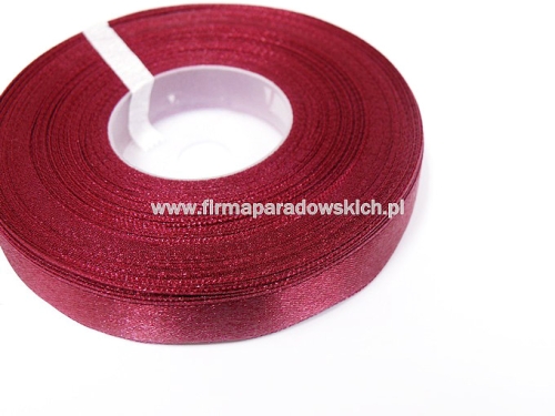 wstążka tasiemka atłasowa 12mm/30y 1szt wiśniowy (02100217)