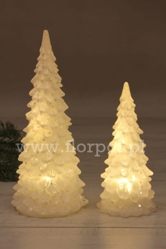 świecąca brokatowa choineczka 1szt biały