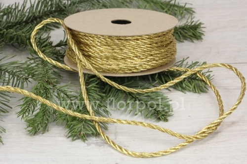 sznurek skręcany 1szt złoty
