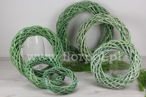 wianek z barwionej wikliny fi30 1szt zielony (YD180518-30 / GD30)  PN1632026C