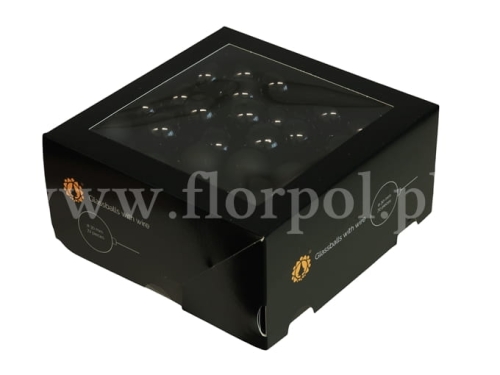 bombki choinkowe na druciku 30mm – 72szt black