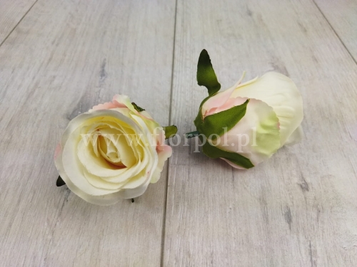 róża wyrobowa w pączku 12szt #143 melon (ART226)