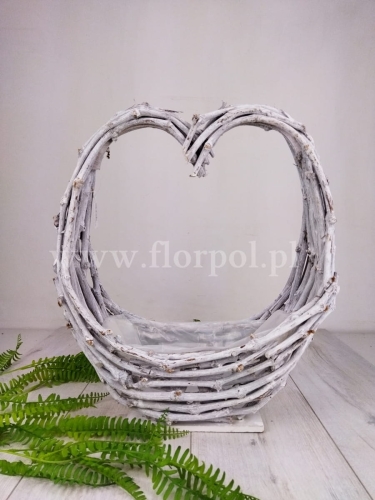 baza do kompozycji w kształcie serca 1szt biały (BJWDB1030) PN2332026B