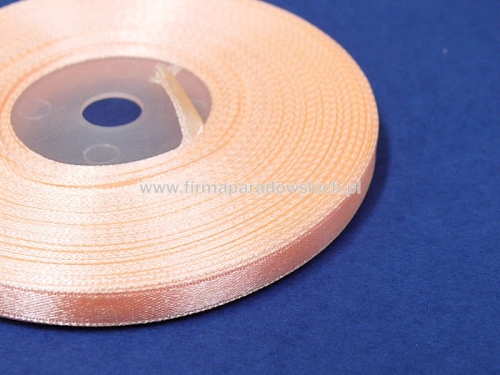 wstążka tasiemka atłasowa 7mm/30y 1szt jasny łosoś (02100101)