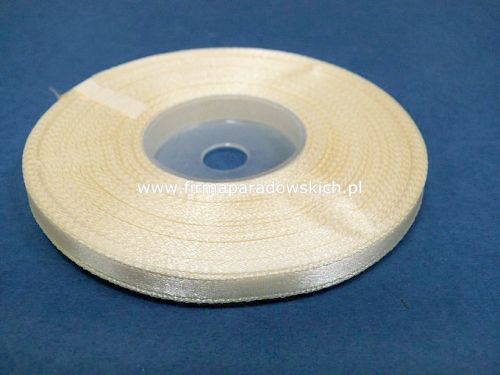 wstążka tasiemka atłasowa 7mm/30y 1szt krem (02100448)