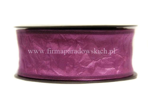 Wstążka gnieciona 4/10 1szt ciemny fiolet 